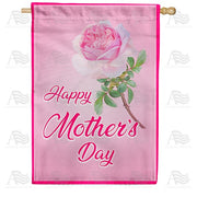 Victorian Pink Rose For Mother House Flag