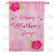 Pink Mother's Day Greeting House Flag