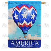 Beautiful America Hot Air Balloon House Flag
