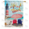 Life's A Beach House Flag