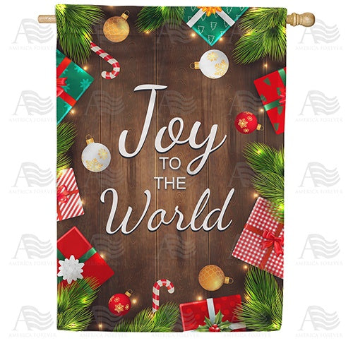 Joy To The World-Gifts House Flag