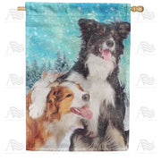Catching Snowflakes House Flag