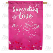 Cupid Spreading Love House Flag