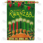 Kwanzaa Kinara House Flag