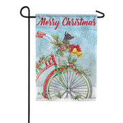 Christmas Bike Dura Soft Garden Flag