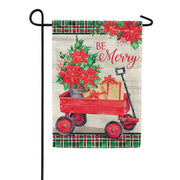 Christmas Wagon Dura Soft Garden Flag