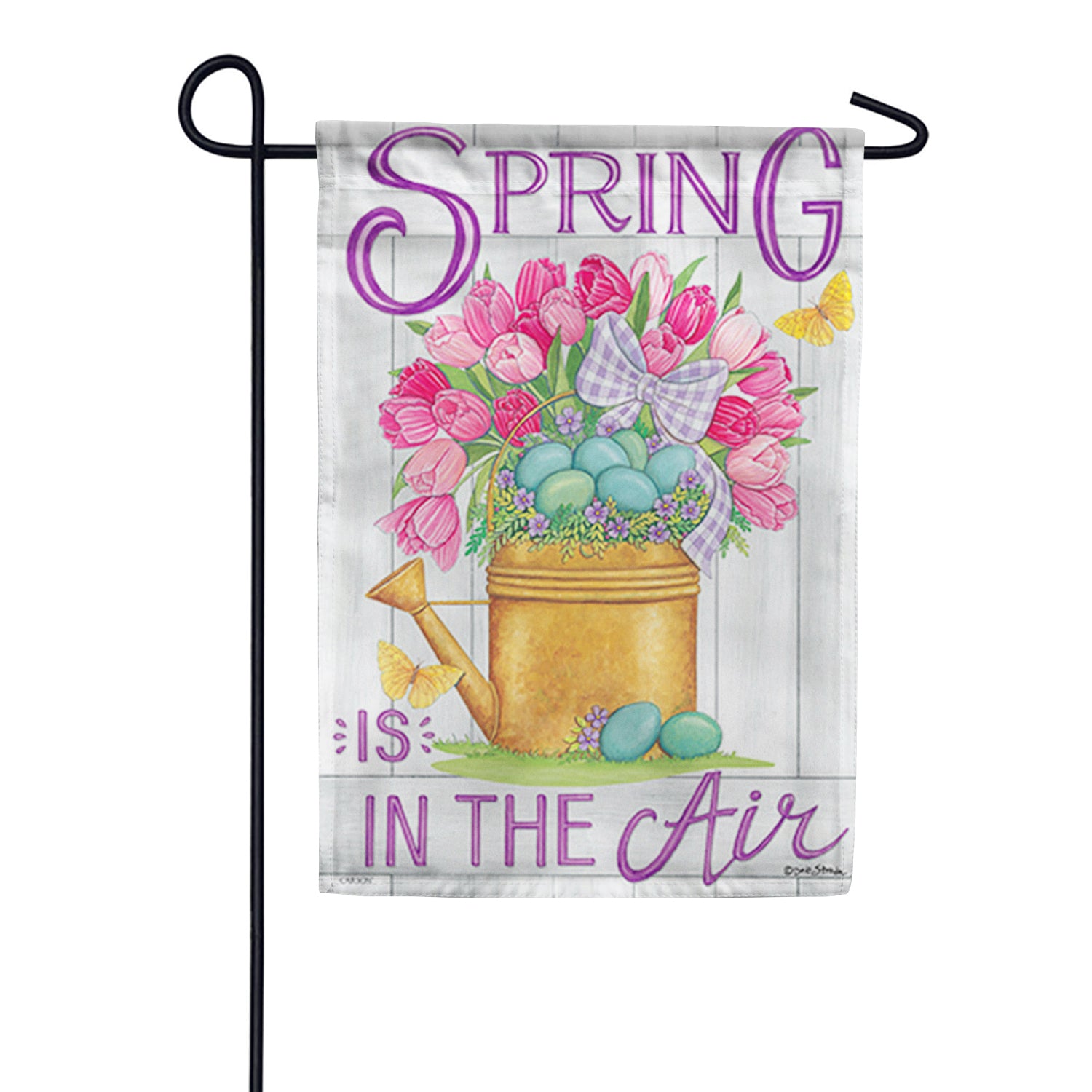 Easter Watering Can Glittertrends Dura Soft Garden Flag