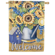 Sunflowers & Blue Dura Soft House Flag