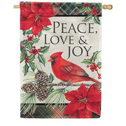 Peace, Love & Joy Dura Soft House Flag