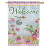 Coneflowers & Hummingbirds Dura Soft House Flag