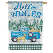 Winter Dogs Dura Soft House Flag