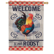 Vintage Rooster Dura Soft House Flag