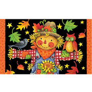Scarecrow and Pumpkins Door Mat