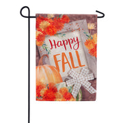 Evergreen Linen Garden Flag - Happy Fall Frame