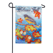 Evergreen Lustre Garden Flag - Welcome Fall Oriole