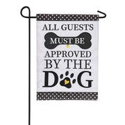 Evergreen Applique Garden Flag -  Approved by the Dog