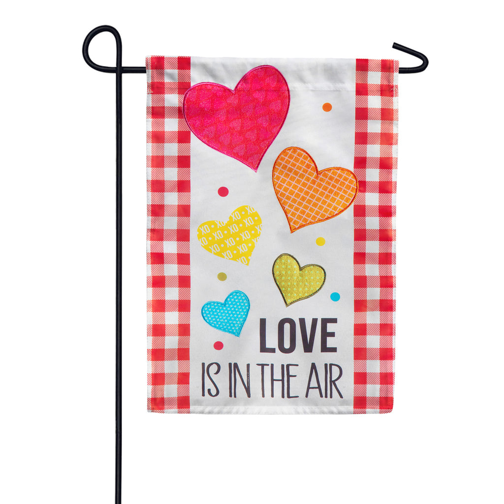 Love is in the Air Applique Garden Flag
