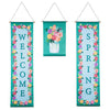 Welcome Spring Floral Door Banner Kit
