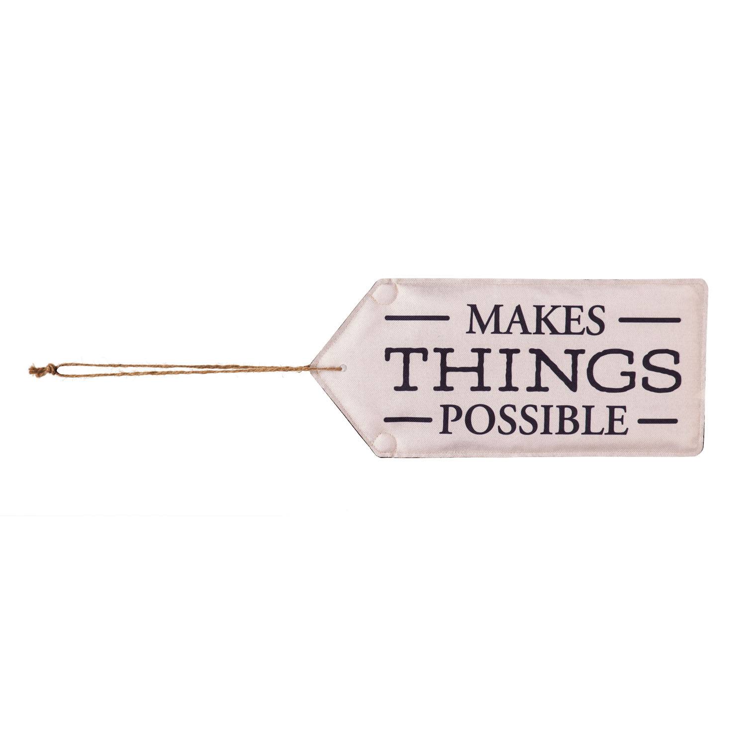 Evergreen Door Tag - Make Things Possible
