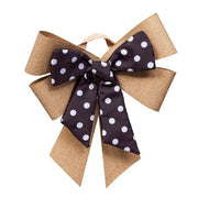 Evergreen Perfectly Paired Black and White Dot Door Tag Bow