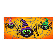 Evergreen Sassafras Switch Mat - Happy Halloween Spiders