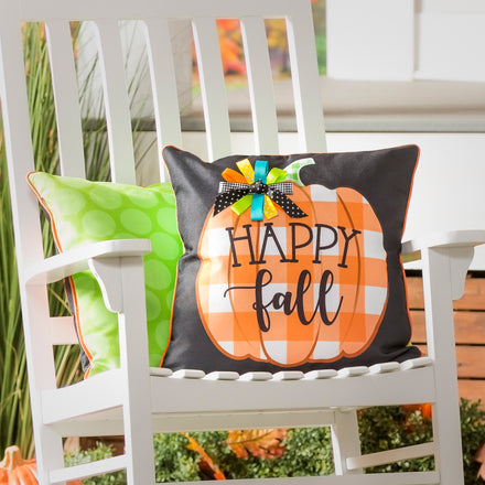 Happy Fall Pumpkin Pillow Cover