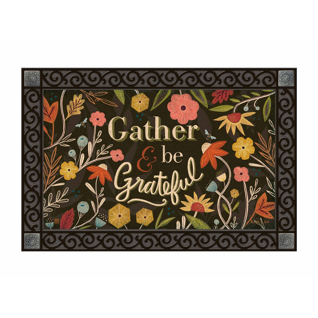 Gather and Be Grateful Door Mat