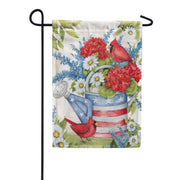 Magnet Works Garden Flag - Stars and Stripes Watering Can