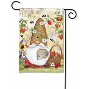 Magnet Works Bee Happy Gnome Garden Flag