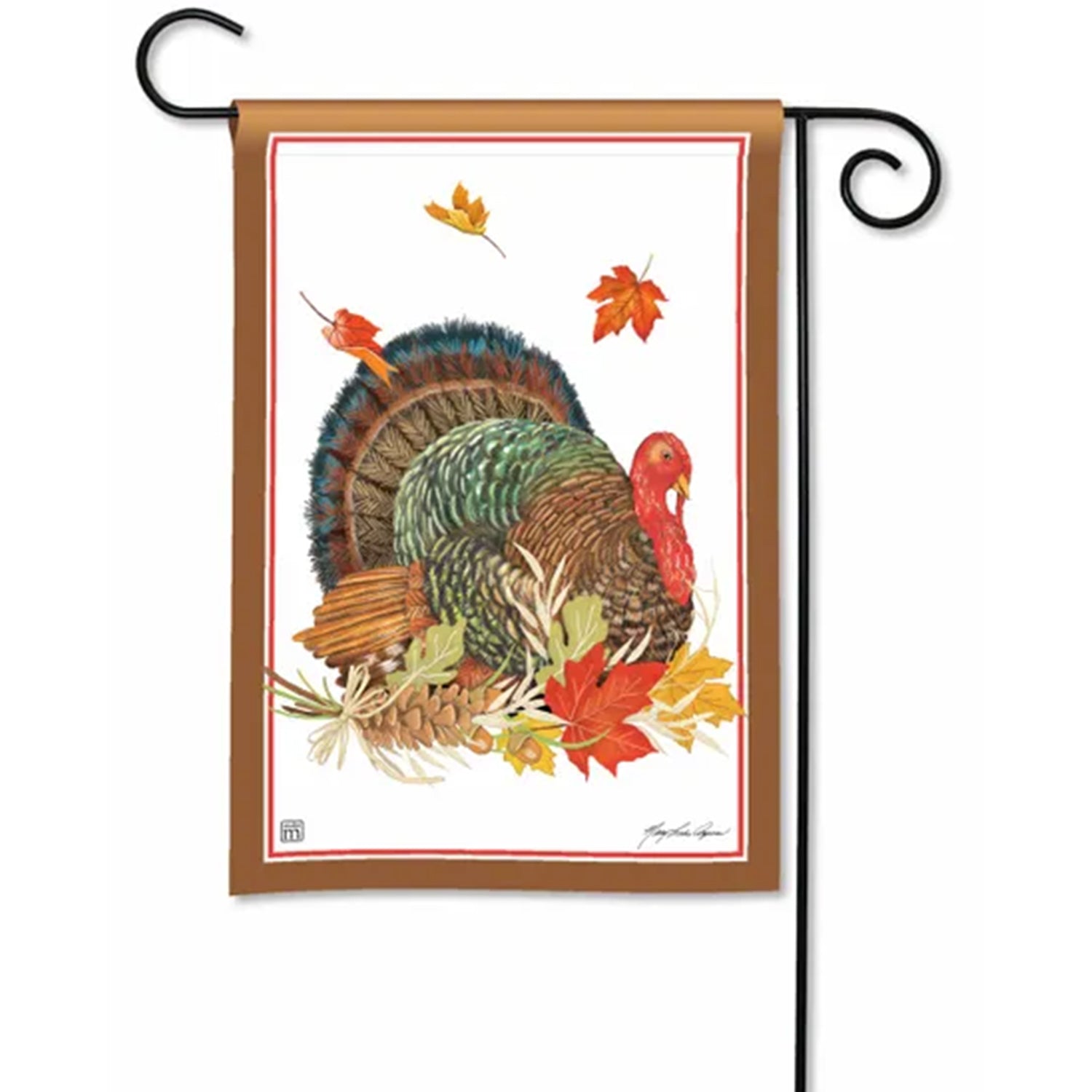 Magnet Works Garden Flag - Autumn Turkey