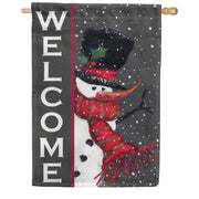 Toland House Flag - Snowman Welcome