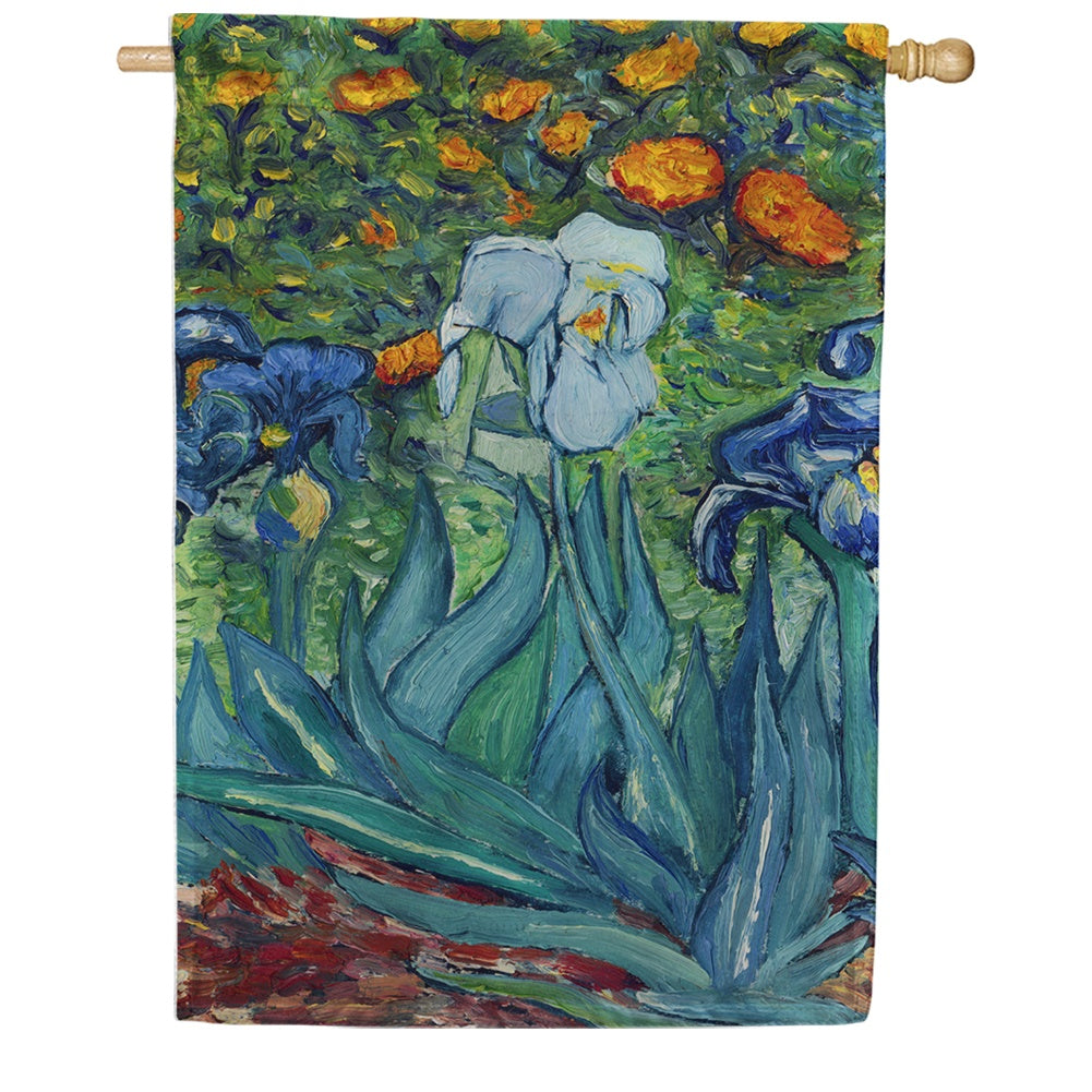 Toland House Flag - Van Gogh's Iris
