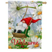 Toland Welcome Swing Gnome House Flag