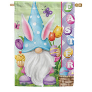Toland Bunny Gnome Egg Hunt House Flag