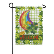 Toland Shamrock Rainbow Garden Flag