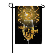 Toland New Year Champagne Garden Flag