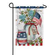Toland Patriotic Mason Jars Garden Flag