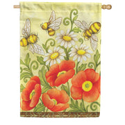 Toland House Flag - Bees & Wildflowers