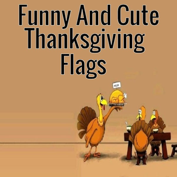 Funny And Cute Thanksgiving Flags