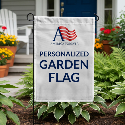 America Forever Personalized Photo Garden Flag