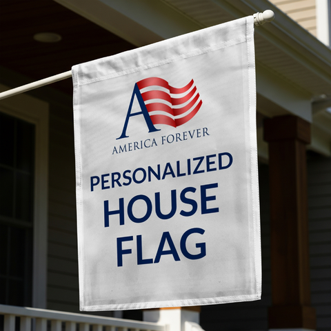 America Forever Personalized Photo House Flag
