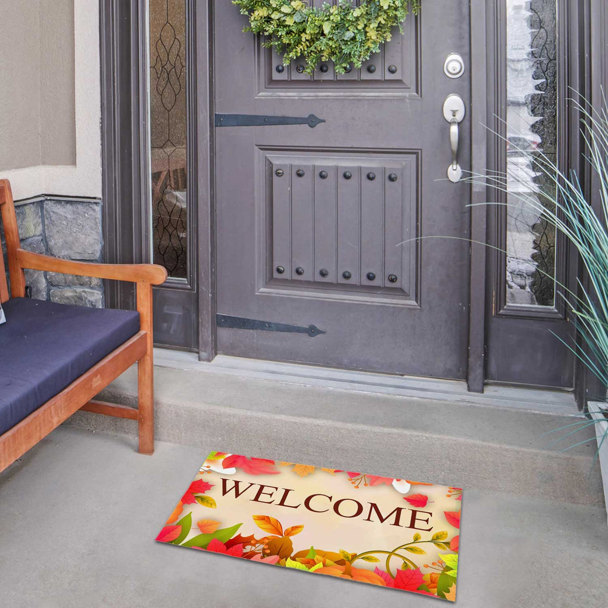 America Forever Pretty Fall Leaves Doormat