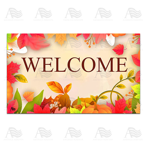 America Forever Pretty Fall Leaves Doormat