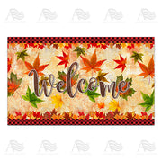 America Forever Fall Leaves Welcome Autumn Doormat