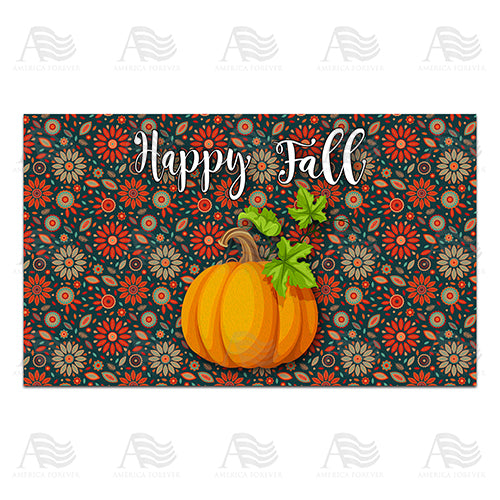 America Forever Happy Fall Leaves Doormat