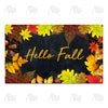America Forever Hello Fall On Black Slate Doormat