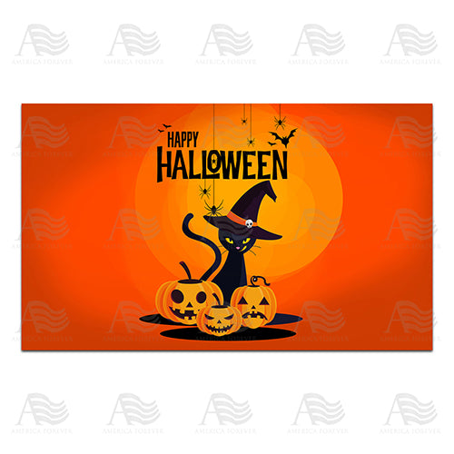 America Forever Sassy Halloween Kitty Doormat