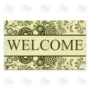 America Forever Green Fern Leaves Doormat