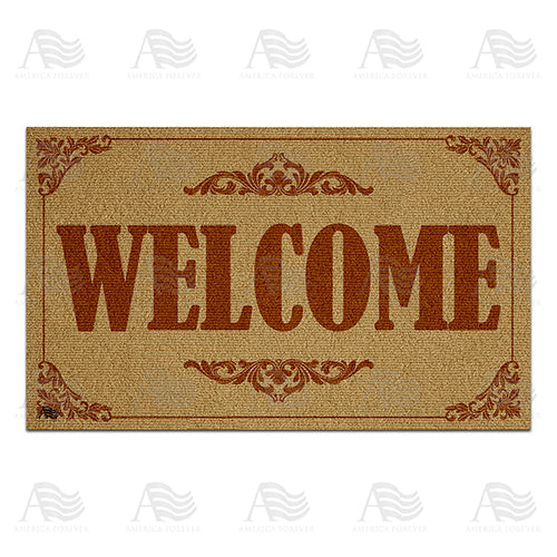 America Forever Ornate Welcome Doormat