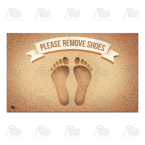 America Forever Please Remove Shoes Doormat